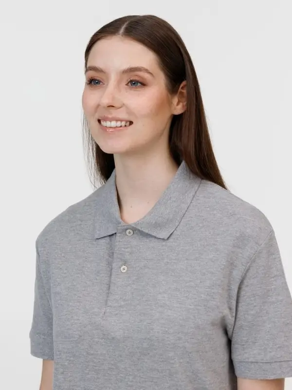 Рубашка поло унисекс Pacific, серый меланж, размер XXL