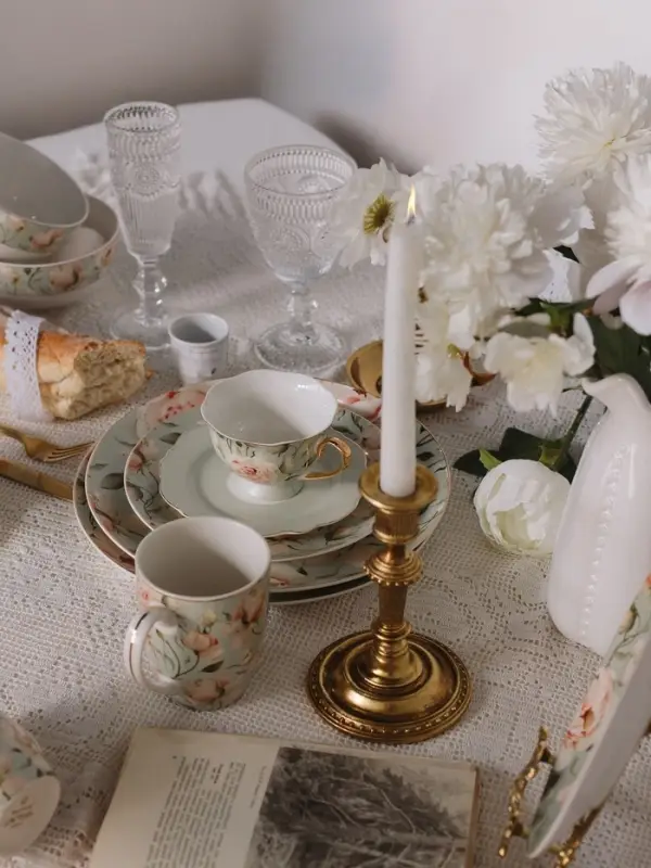 Тарелка WY Pink O'hara, d=20 см, фарфор, зелёная