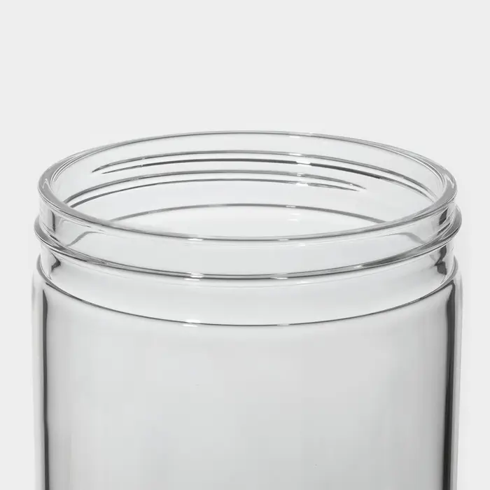 Стакан &laquo;Бьорн&raquo;, 450 мл, 9&times;15 см, с крышкой и трубочкой, стекло, прозрачный