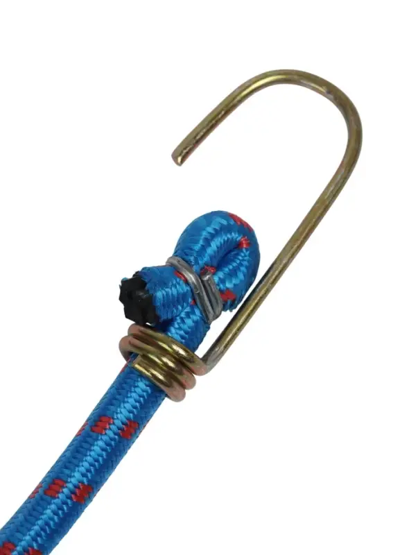 Резинка для крепления багажа TORSO, 80 см, d=8 мм, металлические крючки, МИКС, набор 2 шт.