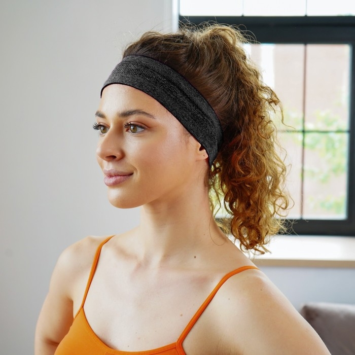 Повязка на голову ONLYTOP, цвет чёрный Повязка на голову ONLYTOP, цвет чёрный