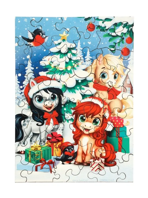 Лесная мастерская Пазл фигурный  Лесная мастерская Пазл фигурный "Зимние игры"