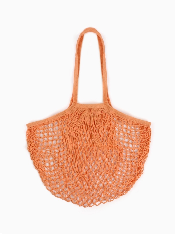 Авоська, 41 х 27 см, ручка 17 см, клетка 1.5 см, оранжевая Авоська, 41 х 27 см, ручка 17 см, клетка 1.5 см, оранжевая