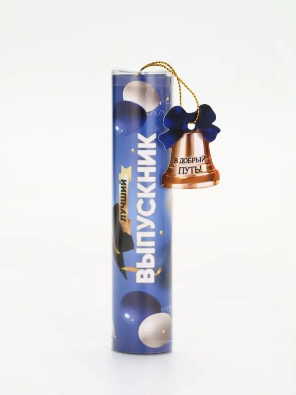 Ручка в тубусе "Лучший Выпускник", пластик, синяя паста, 1.0 мм