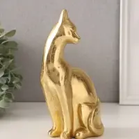 Фигурка полистоун &laquo;Золотая кошка&raquo;, 11.5&times;7.5&times;20.5 см