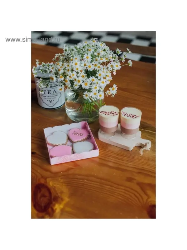 Коробка для печенья, кондитерская упаковка с пластиковой крышкой, Happy time, 15&times;15&times;3 см