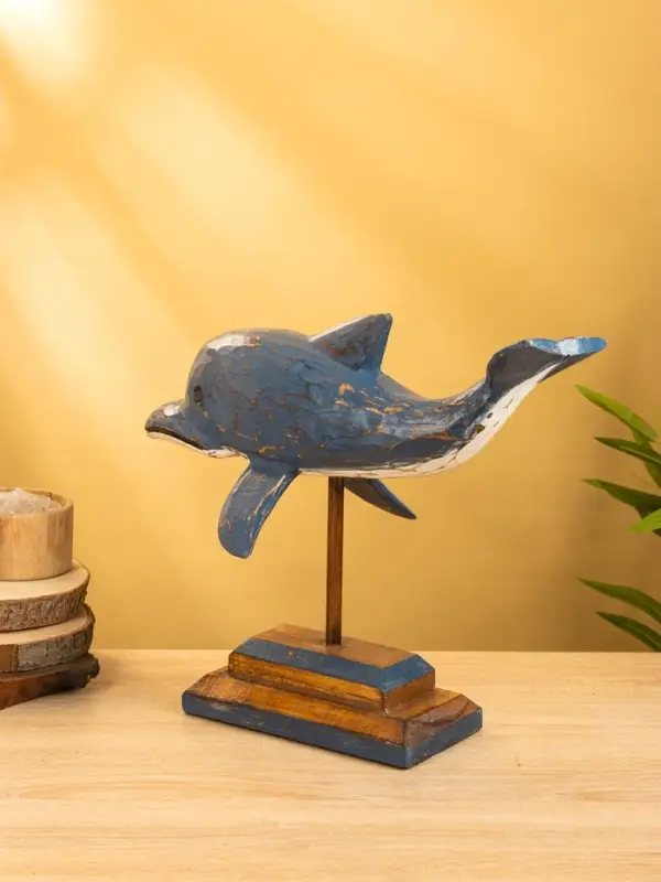 Сувенир на подставке  Сувенир на подставке "Дельфин" дерево 40х18х35 см