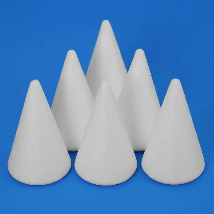 Конус из пенопласта для поделок и творчества, набор 6 шт., 8&times;4.5 см