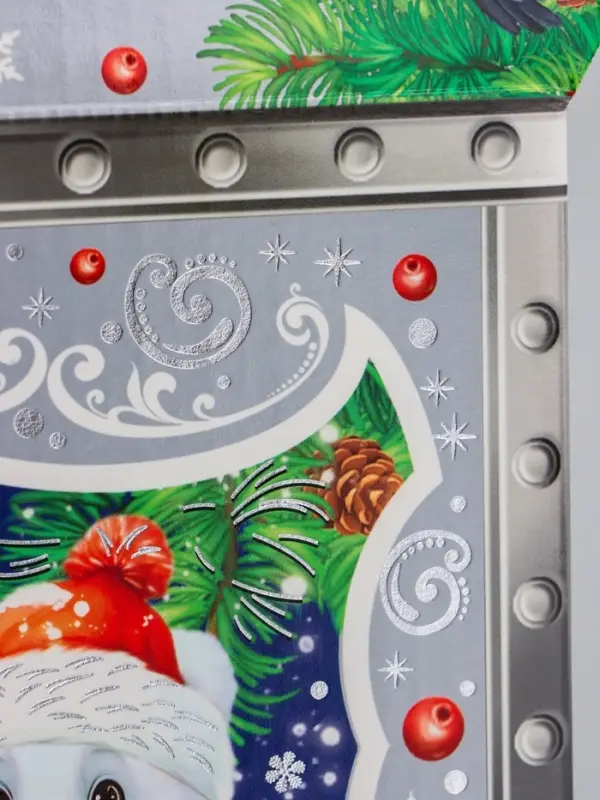 Коробка Новогодняя подарочная Коробка Новогодняя подарочная "Серебро" 22 х 19,5 х 13,5 см