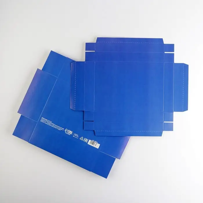 Коробка подарочная складная, упаковка, «Синяя», 21 х 15 х 7 см