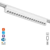 Светильник трековый BayerLux SLIM &laquo;Книжка-33&raquo;, LED, 18 Вт, 3000K-6000К, 48 В, CRI90, 3.2&times;3.8&times;33.6 см, белый