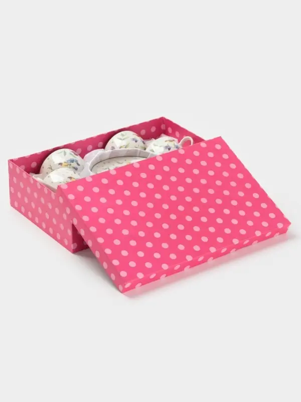 Сервиз чайный Доляна &laquo;Зелёный сад&raquo;, 12 предметов: 6 чашек 220 мл, 6 блюдец d=13 см, фарфор