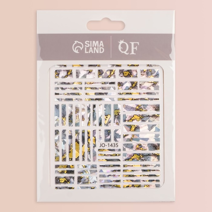 Наклейки для ногтей «Битое стекло», фольгированные, цвет фиолетовый/золотистый/графит Наклейки для ногтей «Битое стекло», фольгированные, цвет фиолетовый/золотистый/графит