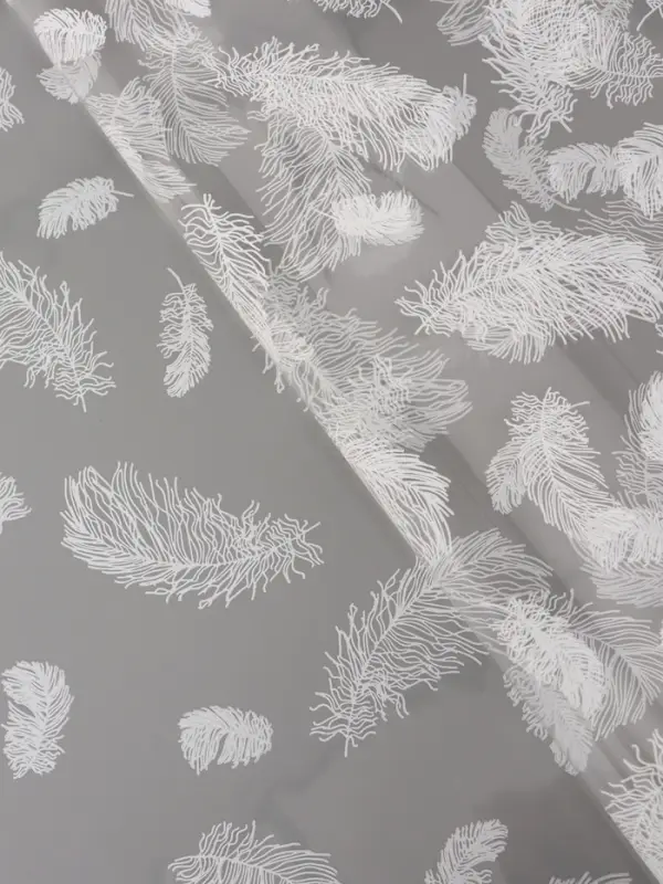 Пленка для цветов "Перышки", белая, 0,6 х 9.3&plusmn;5% м, 40 мкм, 200 гр