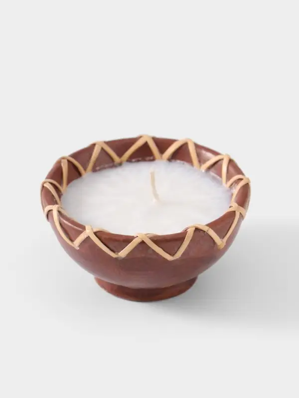 Свеча в керамической чаше, 9&times;9&times;4 см