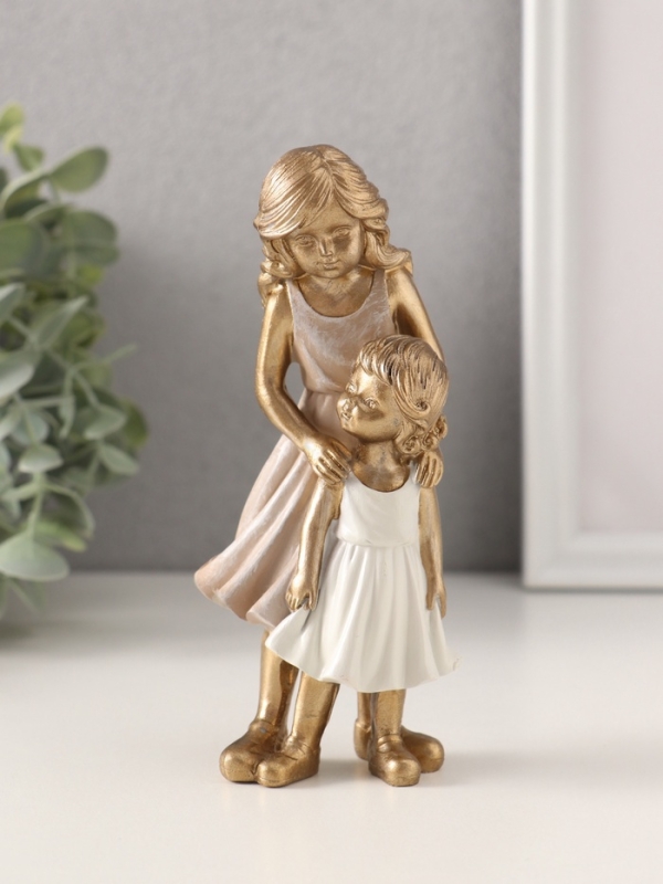 Сувенир полистоун  Сувенир полистоун "Старшая и младшая сестрёнки" 6,5х5,5х14 см