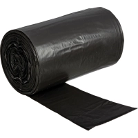 Мешки для мусора ПВД 60л 25мкм 30шт/рул черн 60x90см с ручками Luscan