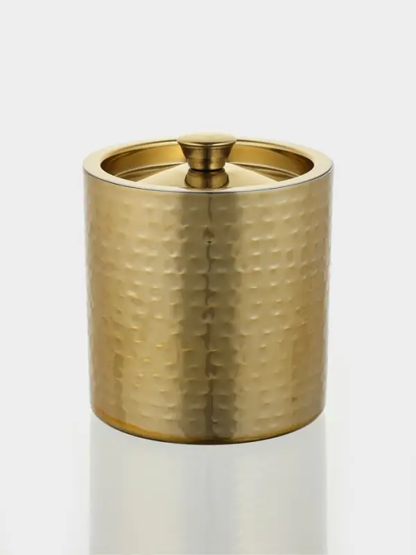 Ведро для льда с крышкой &laquo;Золото&raquo;, 14.5&times;14.5&times;18 см, нержавеющая сталь