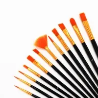 Набор кистей синтетика, 12 шт