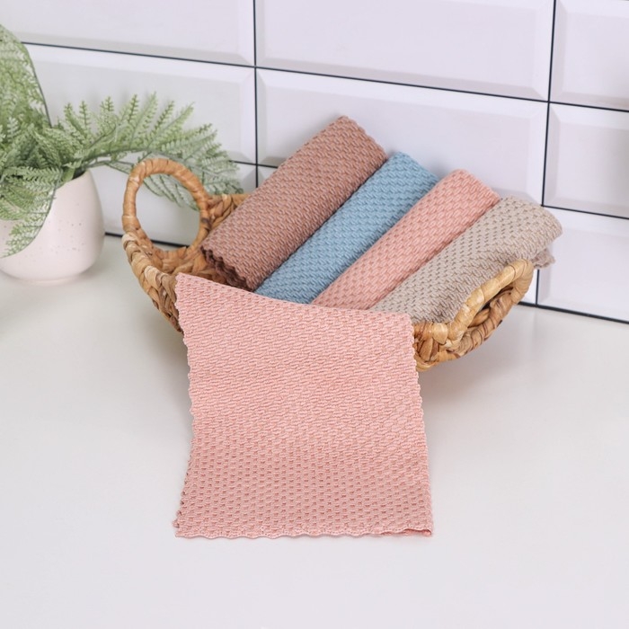 Набор салфеток из микрофибры Доляна «Бантик», 30×30 см, 5 шт Набор салфеток из микрофибры Доляна «Бантик», 30×30 см, 5 шт