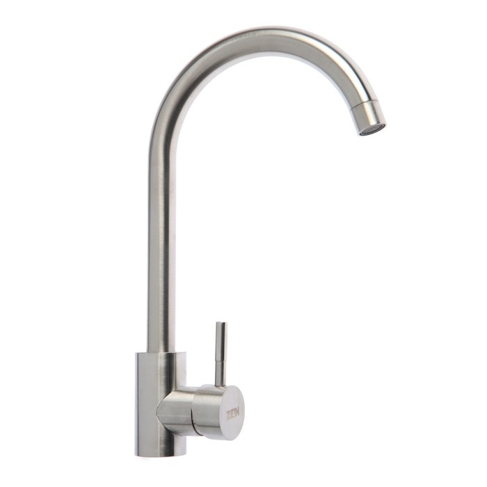 Смеситель для кухни ZEIN Z2386, однорычажный, картридж 35мм, нержавеющая сталь, сатин Смеситель для кухни ZEIN Z2386, однорычажный, картридж 35мм, нержавеющая сталь, сатин