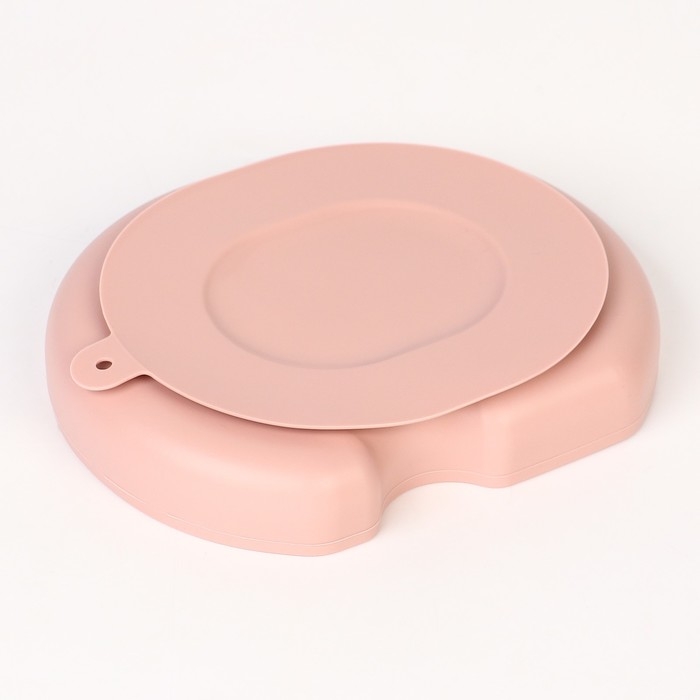 Тарелка детская 2 секции, «Слоник» M&B, 16х19,8х3, пыльная роза Тарелка детская 2 секции, «Слоник» M&B, 16х19,8х3, пыльная роза