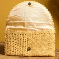 Сумка клатч плетёная из пальмового листа, 28×16×2 см, бежевая Сумка клатч плетёная из пальмового листа, 28×16×2 см, бежевая