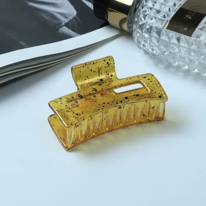 Крабик для волос «Пелагея», прямой, 6.5 см, МИКС