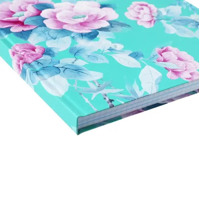 Колледж-тетрадь Calligrata TOP &laquo;Цветы на мятном фоне&raquo; А4, 160 листов, в клетку, в твёрдой обложке 7БЦ, матовая ламинация, выборочный лак