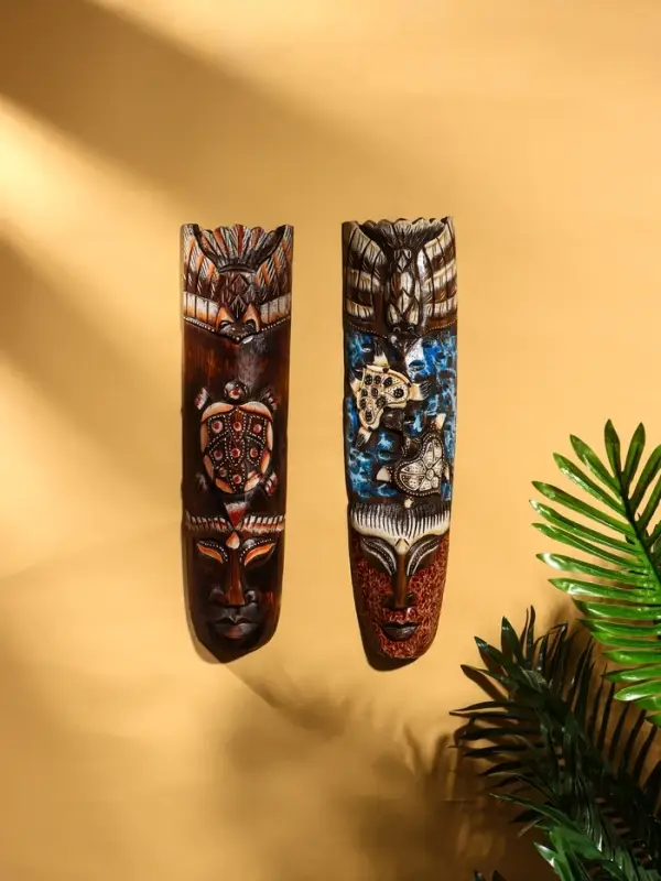 Маска «Абориген и ящерица», 50×12×4 см, дерево, МИКС Маска «Абориген и ящерица», 50×12×4 см, дерево, МИКС