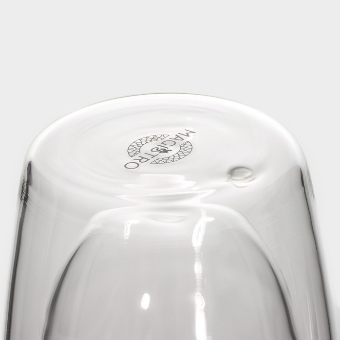 Стакан стеклянный с двойными стенками Magistro «Поль. Дуо», 350 мл, 7,3×15 см Стакан стеклянный с двойными стенками Magistro «Поль. Дуо», 350 мл, 7,3×15 см