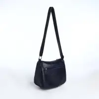 Сумка женская кросс-боди на молнии, 20&times;8.5&times;15 см, однотонная, синяя