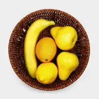Корзинка хранения для фруктов и хлеба &laquo;Огайо&raquo;, d=25.5 см, пластик, плетёная, круглая, коричневая