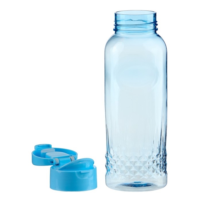 Бутылка для воды спортивная, 650 мл,  Бутылка для воды спортивная, 650 мл, "Флорес", 4.7 х 22 х 7 см, голубая