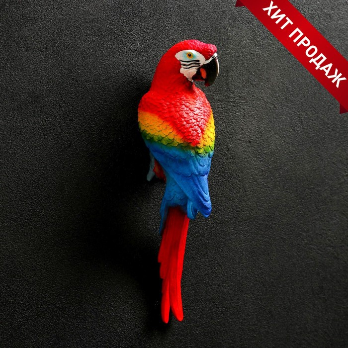 Подвесной декор  Подвесной декор "Красный Ара" 8х7х26см