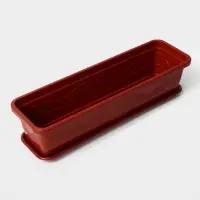 Ящик балконный для цветов Plast-Avenue, 60 см, пластик, терракотовый