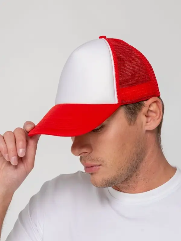 Бейсболка Sunbreaker, красная с белым Бейсболка Sunbreaker, красная с белым