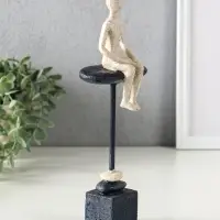 Сувенир полистоун "Абстракция. Человек на краю" серый с бежевым 9,5х6х27 см Сувенир полистоун "Абстракция. Человек на краю" серый с бежевым 9,5х6х27 см