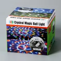 Ночник проектор &laquo;Хрустальный диско-шар&raquo; 17.5 см, динамик, свечение RGB, 220 В