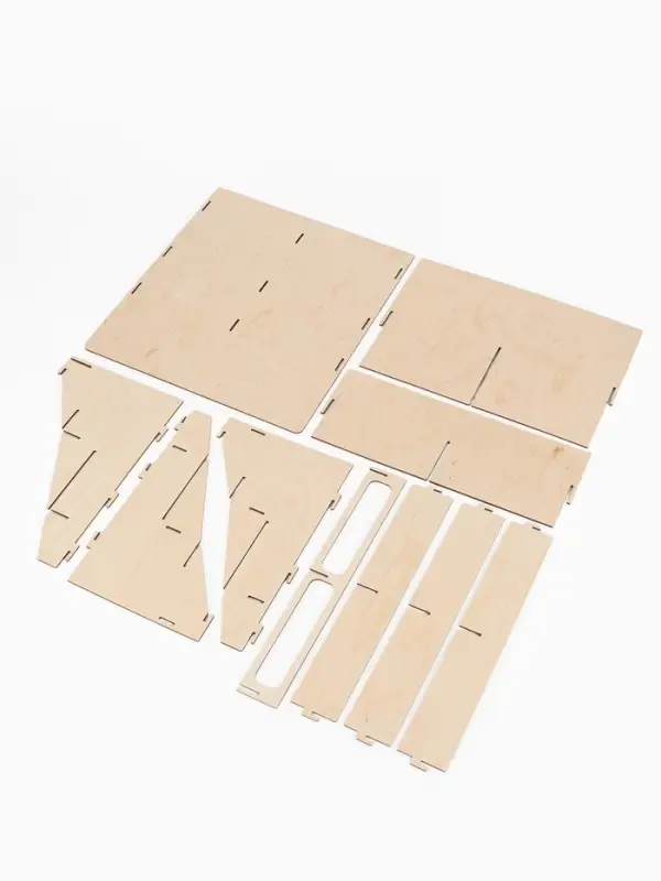 Подставка под открытки 6 ячеек по 16.2 см, 34.5&times;18.5&times;38.5 см, толщина 3 мм, цвет бежевый