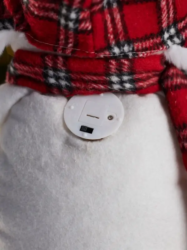 Фигура текстиль «Снеговик» 40-60 см, телеск-е ножки, 1LED, LR1130х3 (в компл.), Т/БЕЛЫЙ