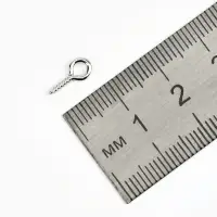 Штифт винтовой для кулона СМ-934, (набор 50 шт.) 1.1&times;0.5&times;0.1 см, цвет серебро