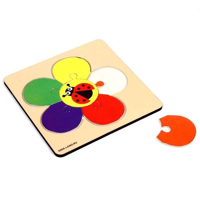 Пазлы «Цветочек», 6 элементов, 14×14 см Пазлы «Цветочек», 6 элементов, 14×14 см