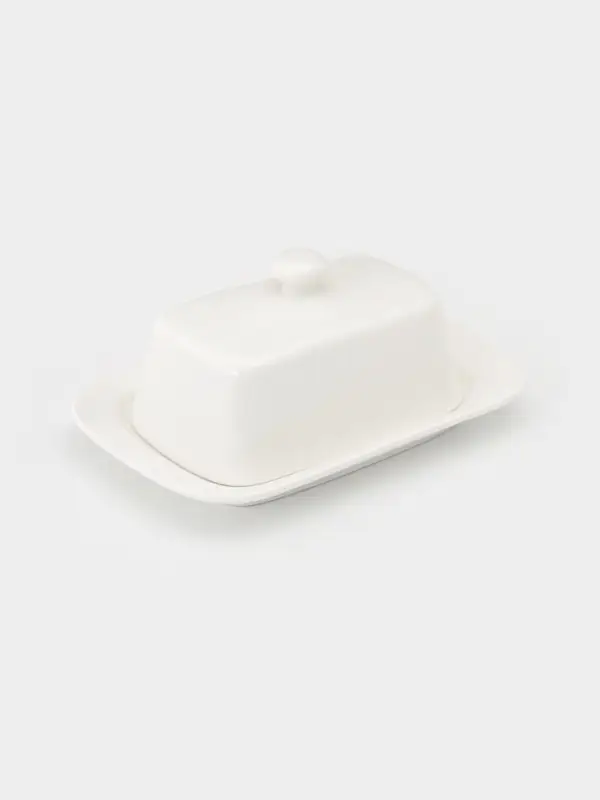 Маслёнка Magistro &laquo;Бланш&raquo;, 19&times;12.5&times;8.5 см, фарфор, белая