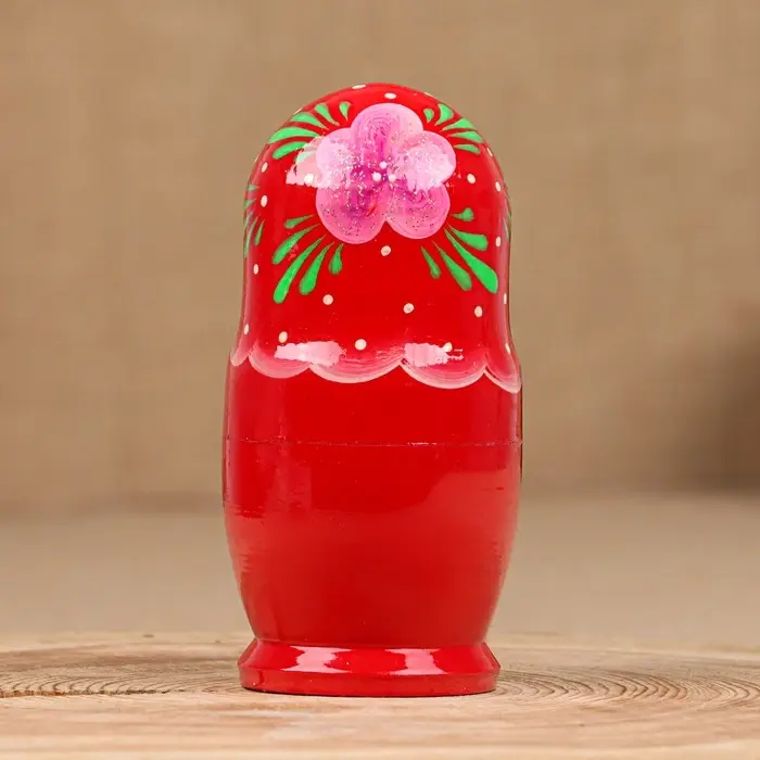 Матрёшка  Матрёшка "Нина", красное платье,  5-кукольная, 11 см