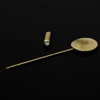 Основа для булавки, L=5.5 см, площадка 1.5 см, набор 5 шт, цвет золото