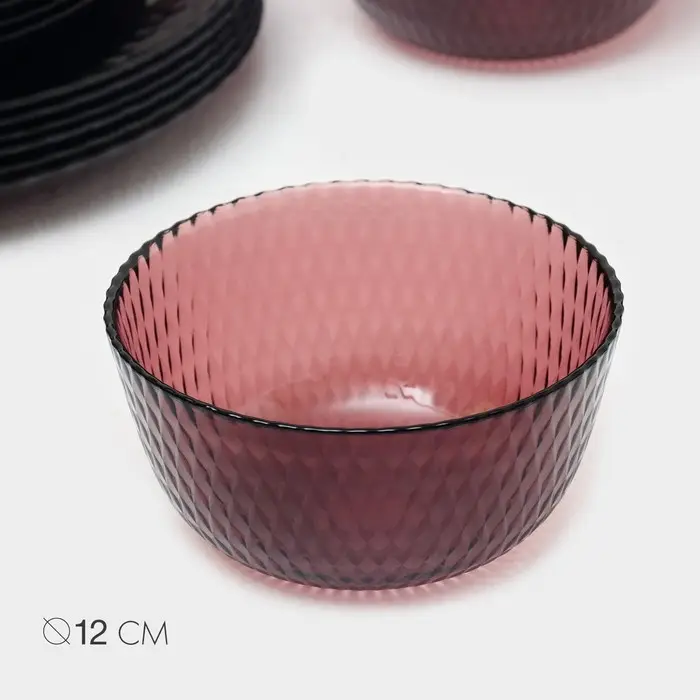 Столовый сервиз Luminarc &laquo;Идиллия&raquo;, 43 предмета, стекло, лилак