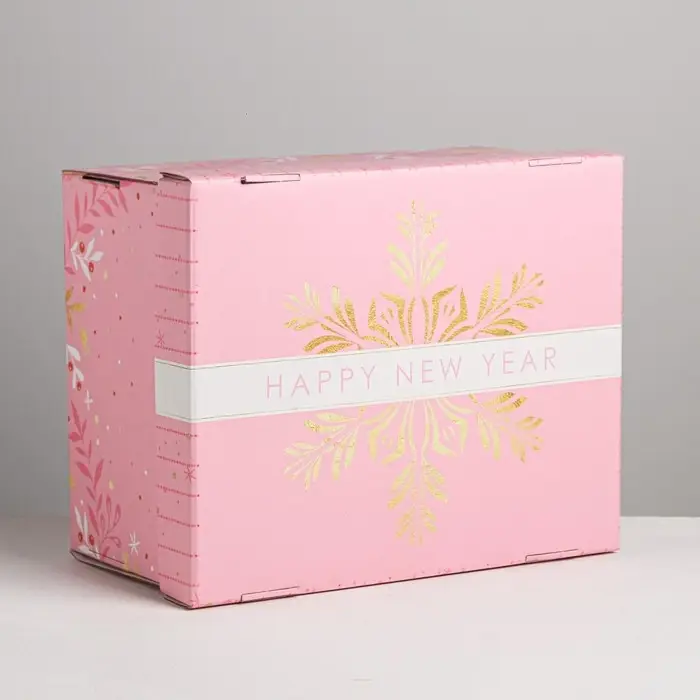 Коробка подарочная новогодняя складная «Теплоты», 31,2 х 25,6 х 16,1 см, Новый год Коробка подарочная новогодняя складная «Теплоты», 31,2 х 25,6 х 16,1 см, Новый год