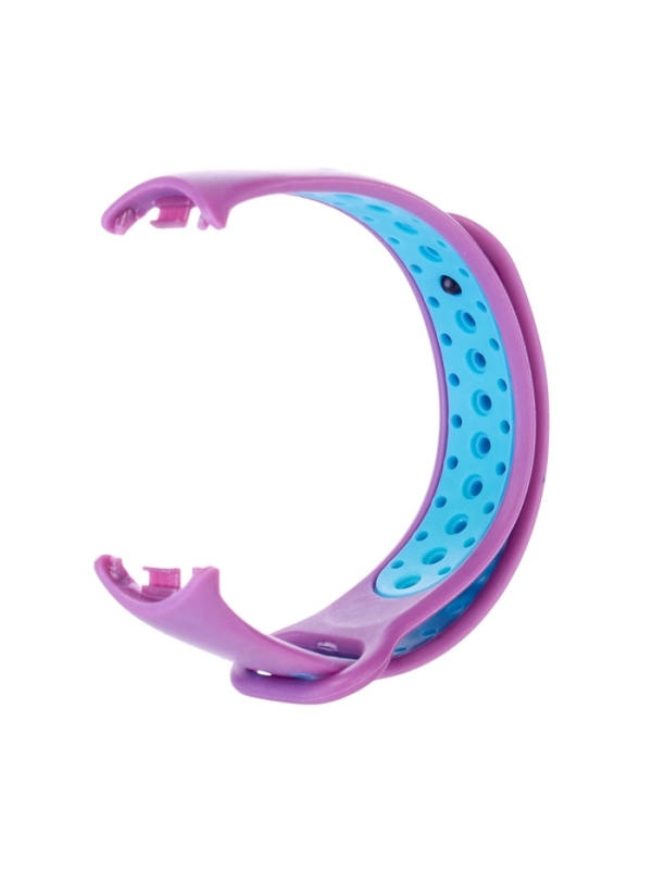 Ремешок Luazon для фитнес-браслета Mi Band 8, с перфорацией, фиолетово-голубой Ремешок Luazon для фитнес-браслета Mi Band 8, с перфорацией, фиолетово-голубой
