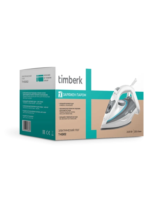 Паровой утюг для одежды 2400Вт T-KSI02 Паровой утюг для одежды 2400Вт T-KSI02